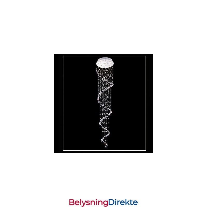 Krystall Pendellampe Lysekronebelysning 5 Lys Sølv Canpoy Klar K9 Krystall Helix Taklamper