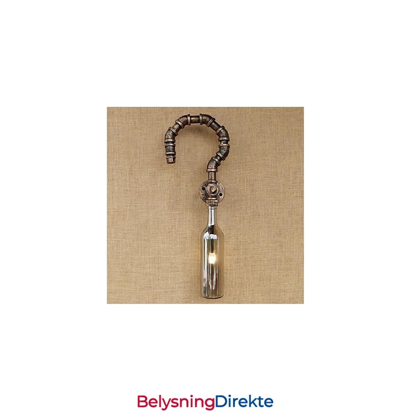 Retro Amerikansk Landsby Kreativ Industri Vind Designer Vannflaske Vegglampe Vegglampe Grå