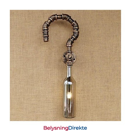 Retro Amerikansk Landsby Kreativ Industri Vind Designer Vannflaske Vegglampe Vegglampe Grå