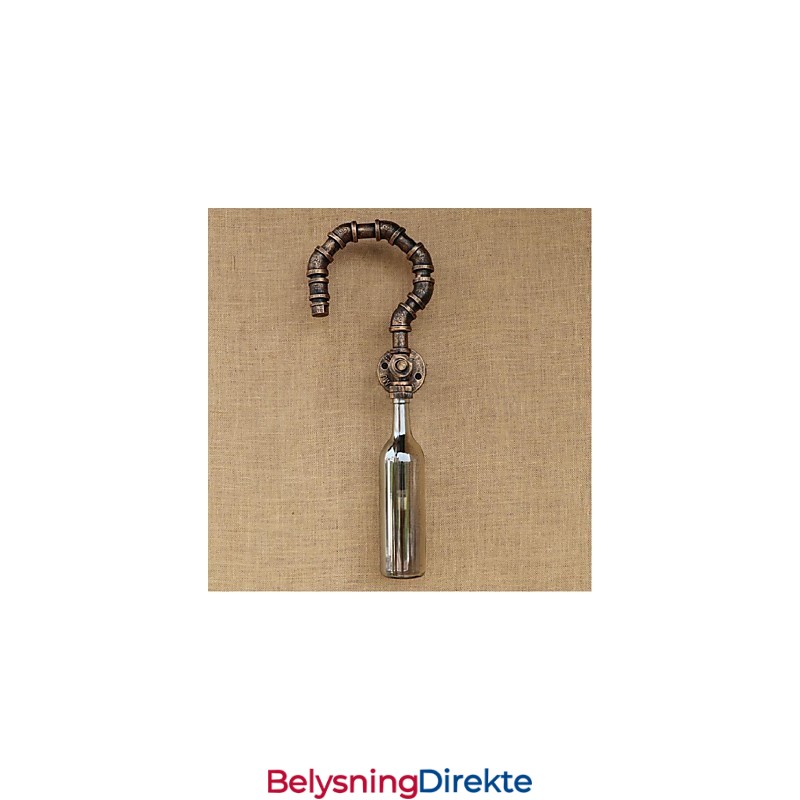 Retro Amerikansk Landsby Kreativ Industri Vind Designer Vannflaske Vegglampe Vegglampe Grå