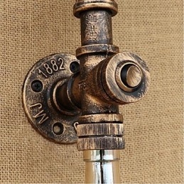 Retro Amerikansk Landsby Kreativ Industri Vind Designer Vannflaske Vegglampe Vegglampe Grå