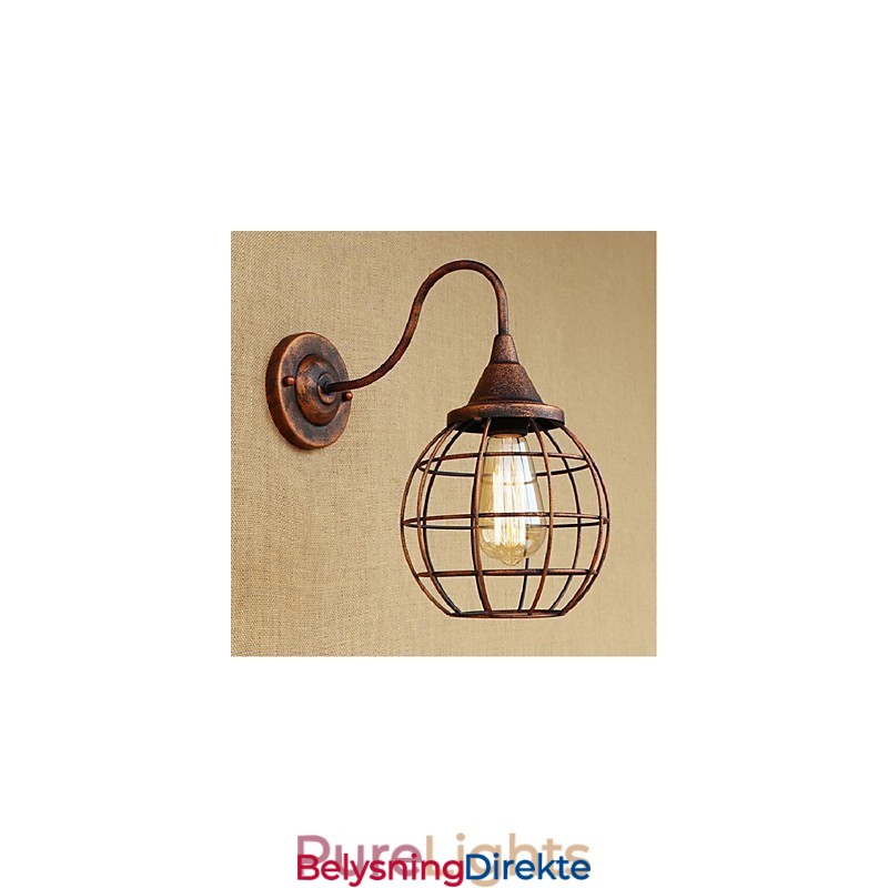 Enkel Og Retro Kreativ Personlighet Rustfarget Amerikansk Vegglampe Vegglampe