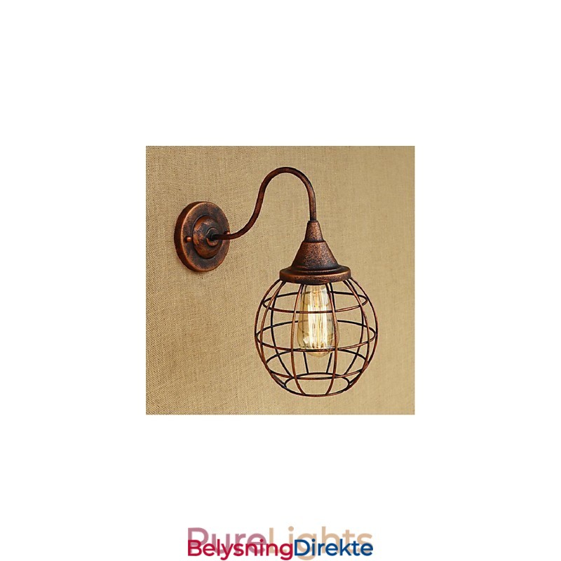 Enkel Og Retro Kreativ Personlighet Rustfarget Amerikansk Vegglampe Vegglampe