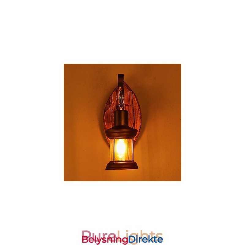 Enkelthodet Industriell Vintage Retro Tre Metall Maling Farge Vegglampe For Hjem Hotell Korridor Dekor Vegglampe