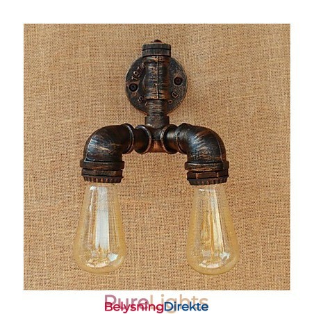 Rustikk Hyttemaling For Omgivelseslys Vegglampe Med Vegglampe