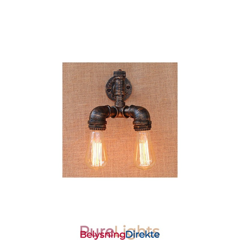 Rustikk Hyttemaling For Omgivelseslys Vegglampe Med Vegglampe