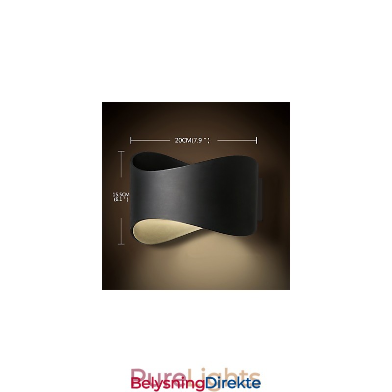 Moderne, Samtidskunstnerisk Svart Oksidfinish For Mini-Stil, Omgivelseslys, Vegglampe