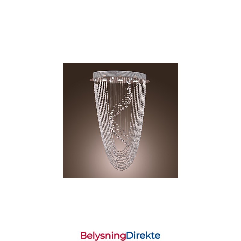 Moderne Samtidskunst Krystallkrone Med Innfelt Montering