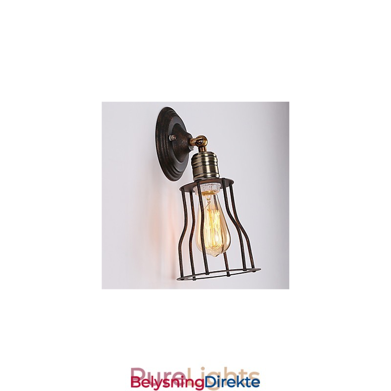 Retro Industriell Stil Landlig Metallvegglampe Restaurant Kafé Mini Vegglampetter
