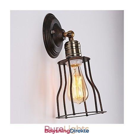 Retro Industriell Stil Landlig Metallvegglampe Restaurant Kafé Mini Vegglampetter