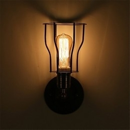 Retro Industriell Stil Landlig Metallvegglampe Restaurant Kafé Mini Vegglampetter