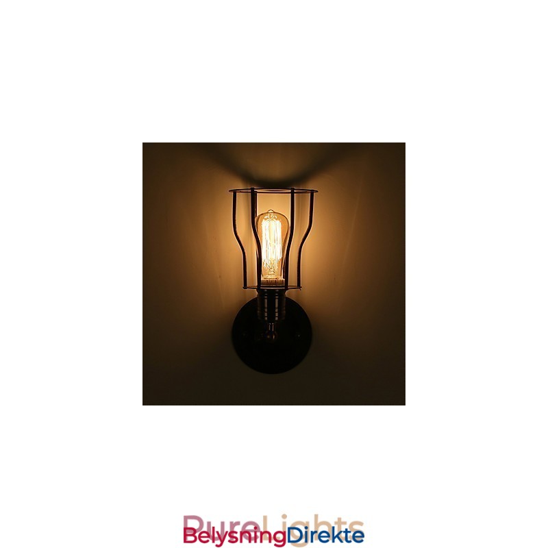 Retro Industriell Stil Landlig Metallvegglampe Restaurant Kafé Mini Vegglampetter