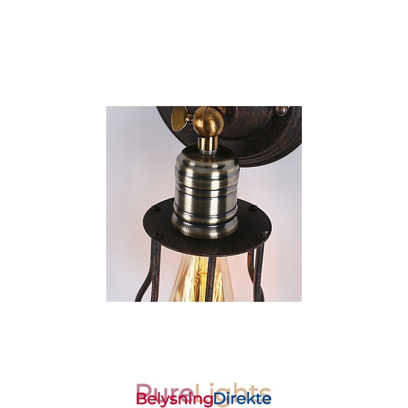 Retro Industriell Stil Landlig Metallvegglampe Restaurant Kafé Mini Vegglampetter