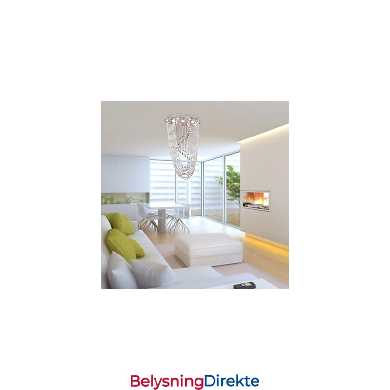 Moderne Samtidskunst Krystallkrone Med Innfelt Montering