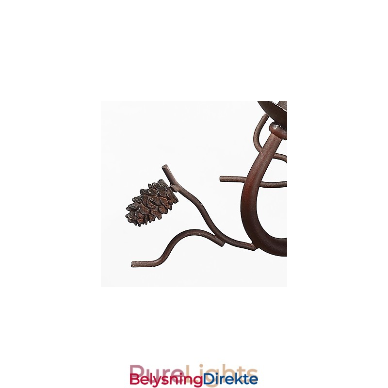 Nordamerikansk Vintage Vegglampe I Metall Med Fugl Og Kongle I Harpiks, Egnet For Stue/Spisestue