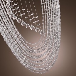 Moderne Samtidskunst Krystallkrone Med Innfelt Montering