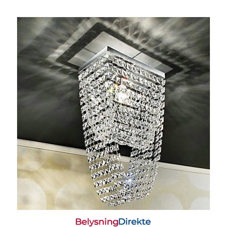 Moderne Samtidskrystall I Ministil, Galvanisert Innfelt Montering