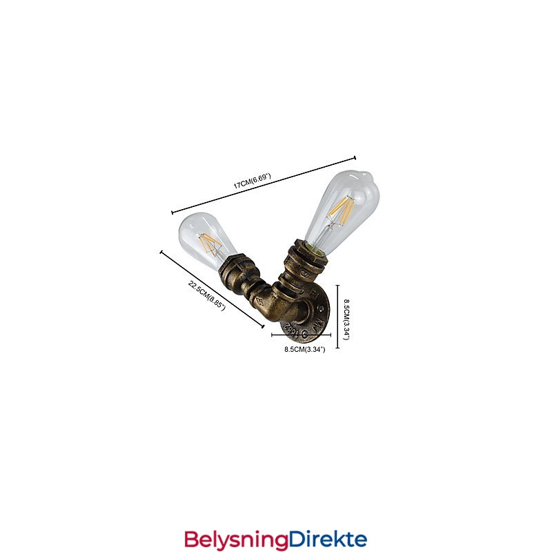 Vegglampe Vegglampe Veggjernsvegglampe Dum Black Lightsaber-Lampe På Veggen