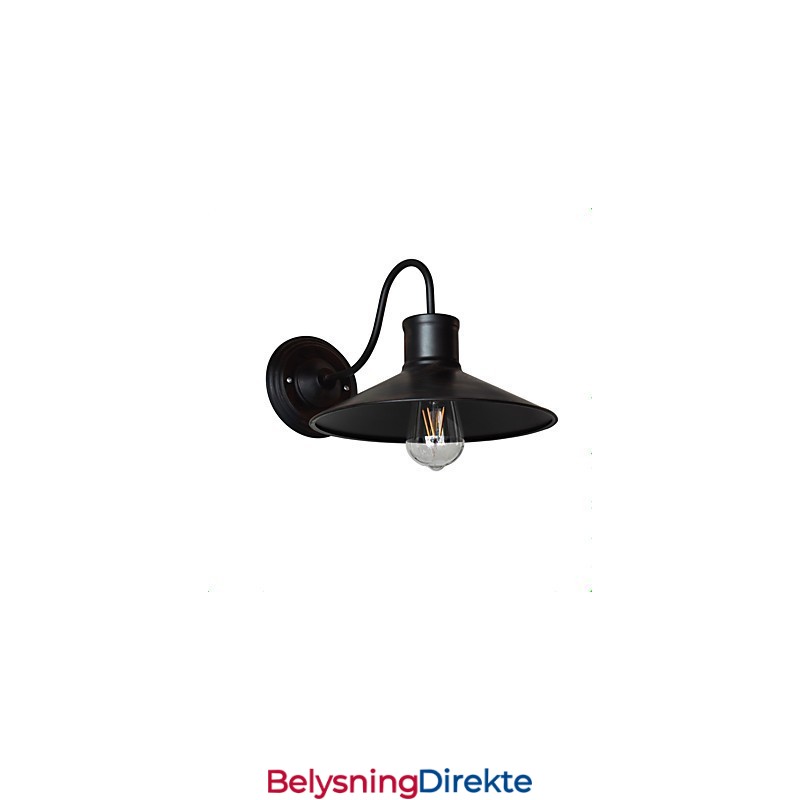 Vegglampe Vegglampe Veggjernsvegglampe Dum Black Lightsaber-Lampe På Veggen