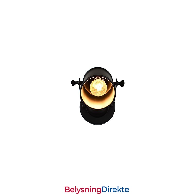 Malt Stålvegglampe Dum Svart Amerikansk Kaffedekorasjon Retro Vegglampe Lyssabellampe På Vegg