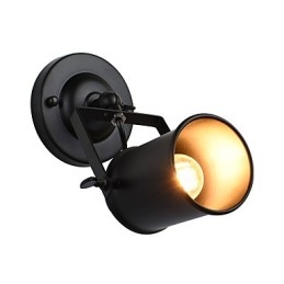 Malt Stålvegglampe Dum Svart Amerikansk Kaffedekorasjon Retro Vegglampe Lyssabellampe På Vegg