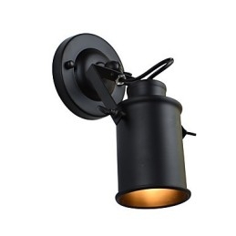 Malt Stålvegglampe Dum Svart Amerikansk Kaffedekorasjon Retro Vegglampe Lyssabellampe På Vegg