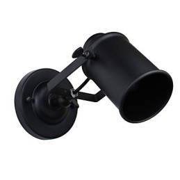 Malt Stålvegglampe Dum Svart Amerikansk Kaffedekorasjon Retro Vegglampe Lyssabellampe På Vegg