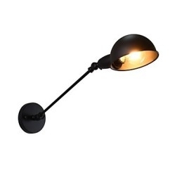 Malt Stålvegglampe Dum Svart Amerikansk Kaffedekorasjon Retro Vegglampe Lyssabellampe På Vegg