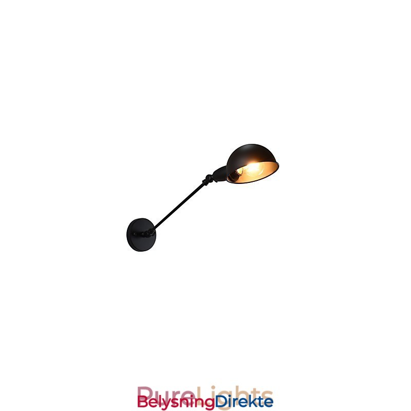 Malt Stålvegglampe Dum Svart Amerikansk Kaffedekorasjon Retro Vegglampe Lyssabellampe På Vegg