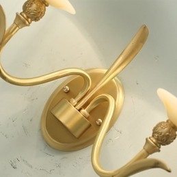 Enkel, Landlig, Tradisjonell, Klassisk Messingfunksjon For Mini-Stil, Opplyst Vegglampe