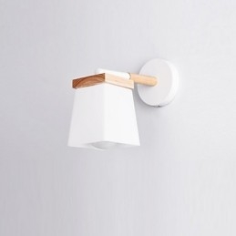 Firkantet Glassskjermvegglampe For Soverom Moderne Funksjon Omgivelseslys Vegglampe Vegglampe