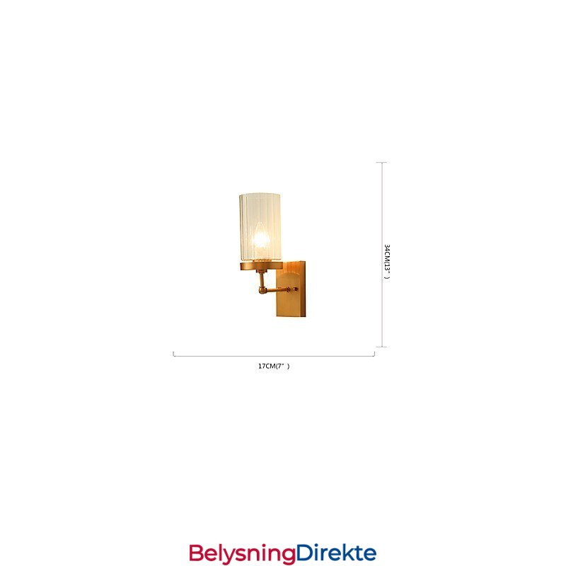 Tradisjonell Klassisk Landlig Messingfunksjon For Mini-Stil Opplyst Vegglampe I Messing