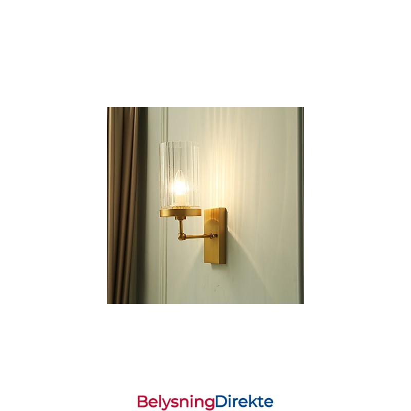 Tradisjonell Klassisk Landlig Messingfunksjon For Mini-Stil Opplyst Vegglampe I Messing