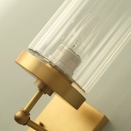 Tradisjonell Klassisk Landlig Messingfunksjon For Mini-Stil Opplyst Vegglampe I Messing