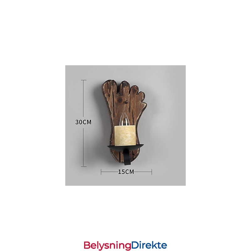 Enkelthodet Industriell Vintage Retro Tre Metall Maling Farge Vegglampe For Hjem Hotell Korridor Dekor Vegglampe