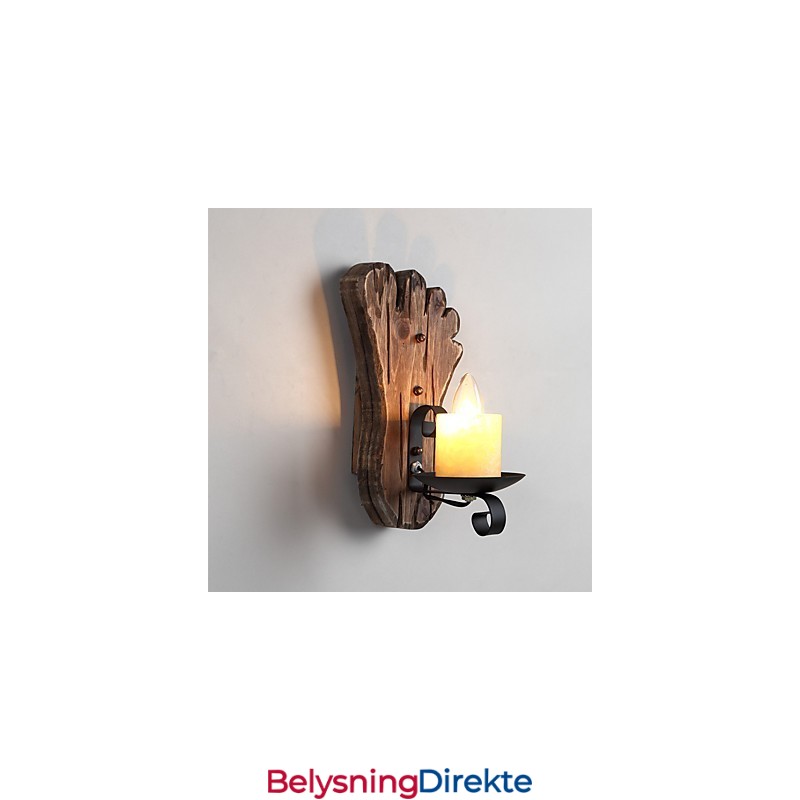 Enkelthodet Industriell Vintage Retro Tre Metall Maling Farge Vegglampe For Hjem Hotell Korridor Dekor Vegglampe