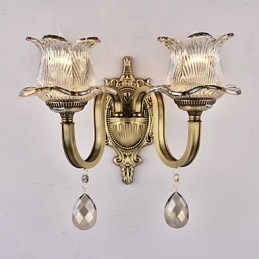 Rustikk Messingdetalj For Mini-Stil Opplyst Vegglampe I Messing