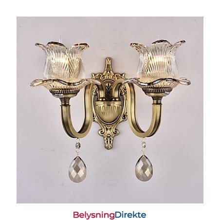 Rustikk Messingdetalj For Mini-Stil Opplyst Vegglampe I Messing