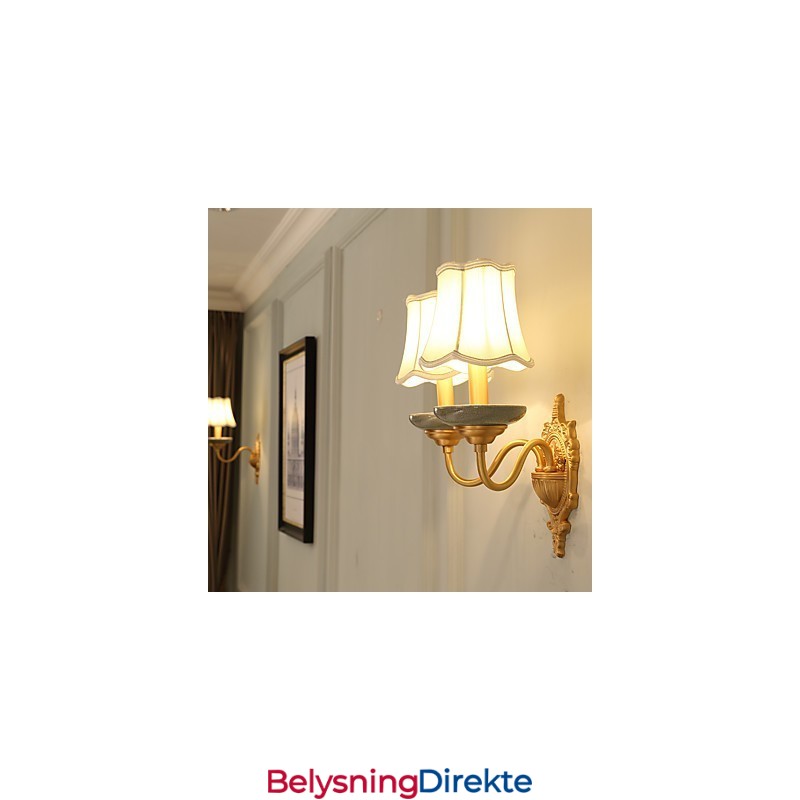 Enkel, Landlig, Tradisjonell, Klassisk Messingfunksjon For Mini-Stil, Opplyst Vegglampetter, Vegglampe I Pu