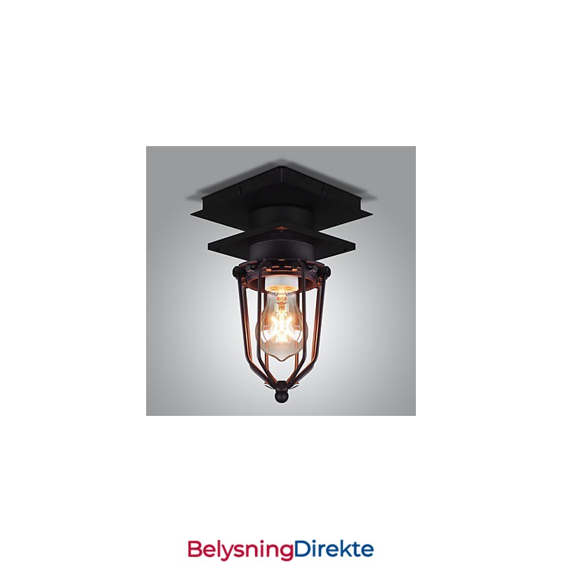 Retro Smijern Vegglampe Enkelthode Antikk Mimringslampe Loft Amerikansk Jern Vintage Liten Bur Taklampe