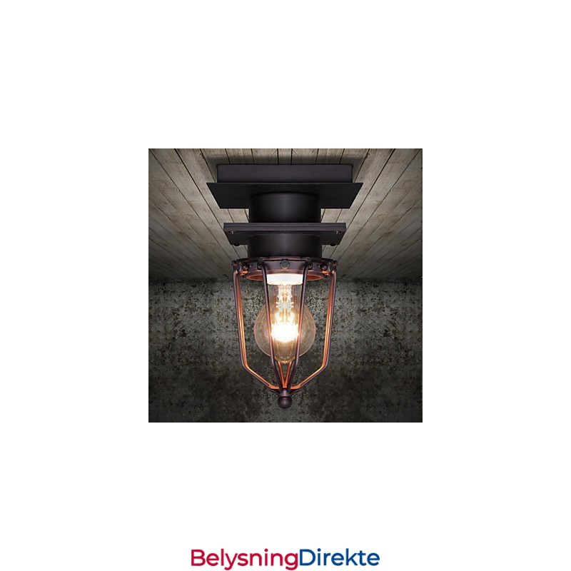 Retro Smijern Vegglampe Enkelthode Antikk Mimringslampe Loft Amerikansk Jern Vintage Liten Bur Taklampe