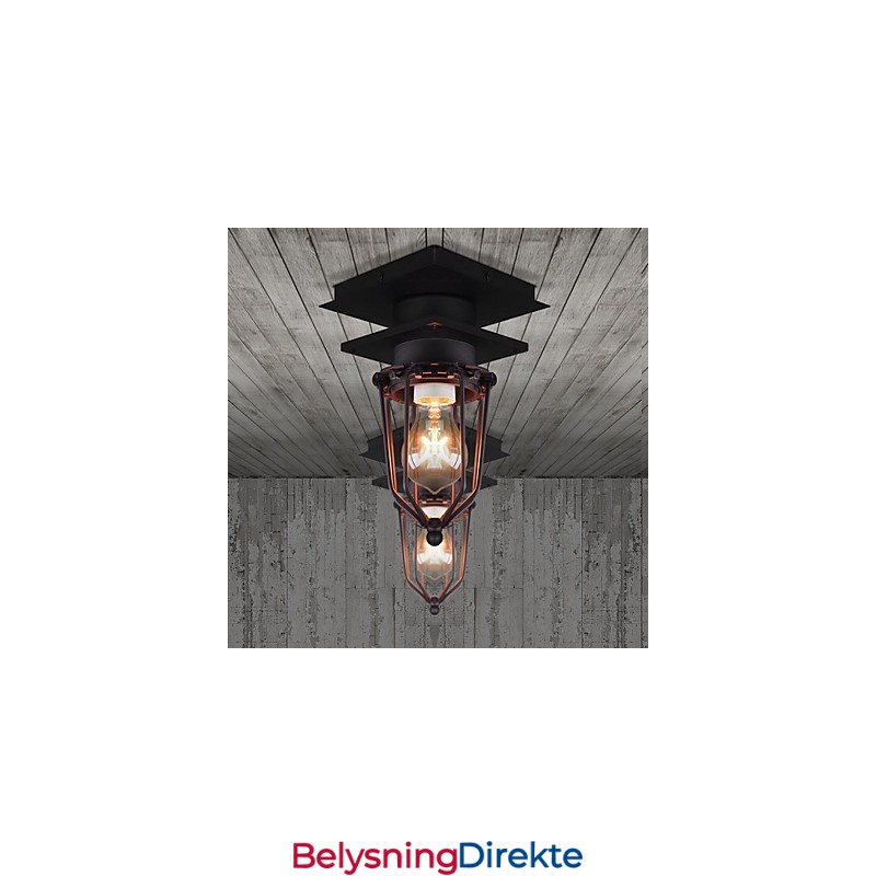 Retro Smijern Vegglampe Enkelthode Antikk Mimringslampe Loft Amerikansk Jern Vintage Liten Bur Taklampe