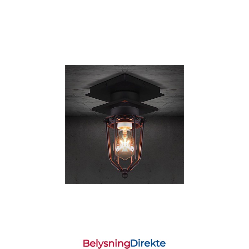 Retro Smijern Vegglampe Enkelthode Antikk Mimringslampe Loft Amerikansk Jern Vintage Liten Bur Taklampe