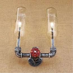 Retro Industriell Vindbryter Med Vannflaske Vegglampe