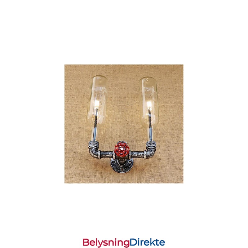 Retro Industriell Vindbryter Med Vannflaske Vegglampe