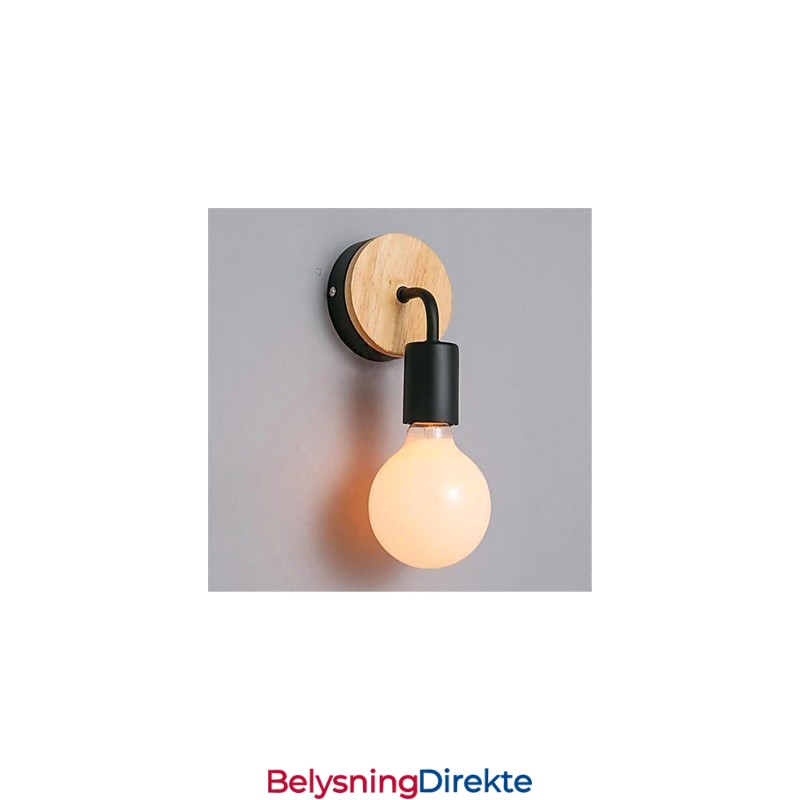 Moderne Minimalistisk Kreativ Personlighet Tre Jernlampe Korridor Balkong Soverom Nattbord Jern Vegglampe