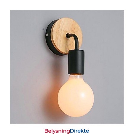 Moderne Minimalistisk Kreativ Personlighet Tre Jernlampe Korridor Balkong Soverom Nattbord Jern Vegglampe