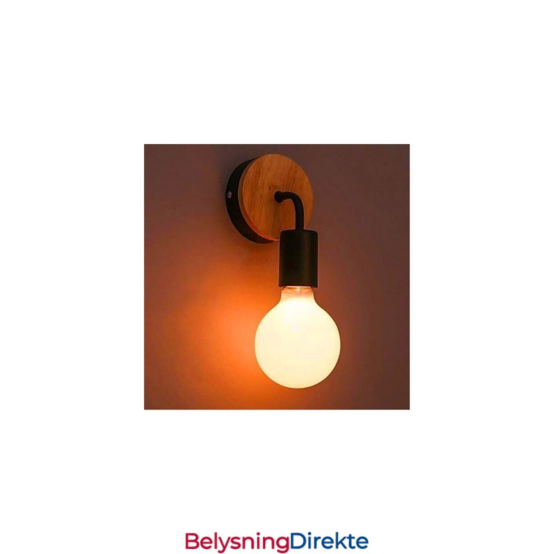 Moderne Minimalistisk Kreativ Personlighet Tre Jernlampe Korridor Balkong Soverom Nattbord Jern Vegglampe