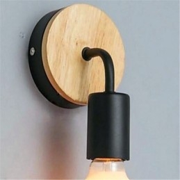 Moderne Minimalistisk Kreativ Personlighet Tre Jernlampe Korridor Balkong Soverom Nattbord Jern Vegglampe