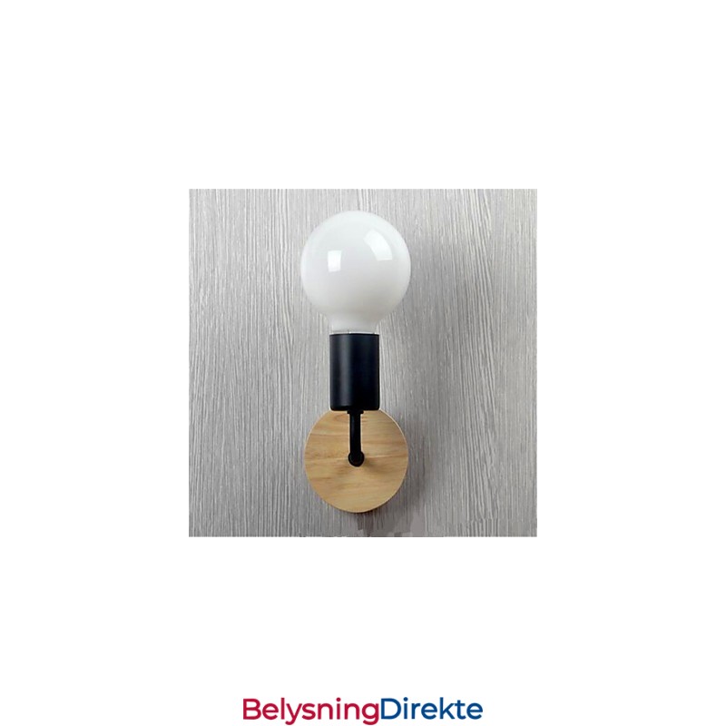 Moderne Minimalistisk Kreativ Personlighet Tre Jernlampe Korridor Balkong Soverom Nattbord Jern Vegglampe